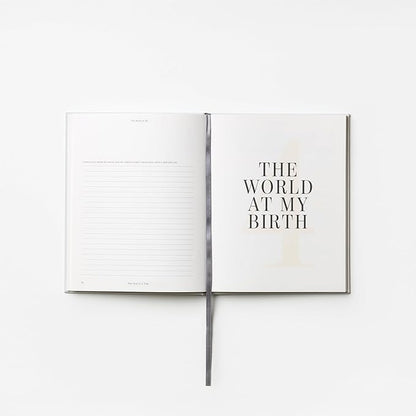Printworks One Step At A Time – Baby Memory Book - 64-Page Photo album Keepsake with Slipcase - Premium Baby Book for Photos - Elegant Picture Organizer for Girls & Boys - Shelf-Display Ready Design