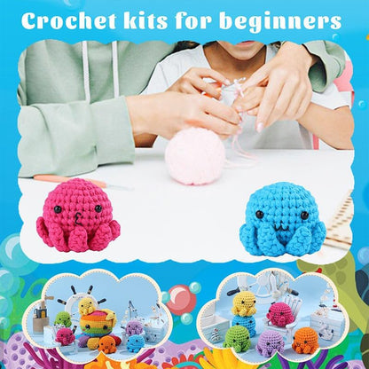 Huacan Octopus Crochet Kit for Beginners, Crochet Kit for Adults Beginner, Octopus Complete Crochet Animals Starter Kit with Step-by-Step Video Tutorials, Easy Knitting Kit Cat Crafts Gifts - Image 6