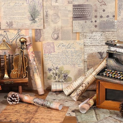 icceemee 160 Sheets of pinstripe Scrapbook Paper, journaling Scrapbook Supplies Craft Collage Paper Set, Junk Journal Bullet Journal Poster Room Decor for Card Making Decorative Gifts - Image 2