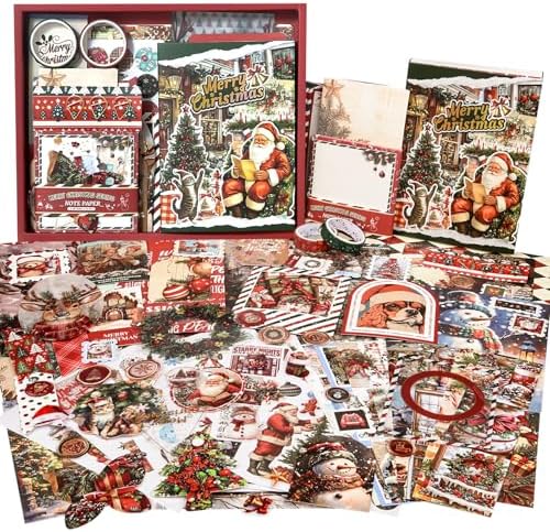 Scrapbooking Supplies Kit, Vintage Junk Journal Supplies,Cute Scrapbook Kit by OFFIGIFT
