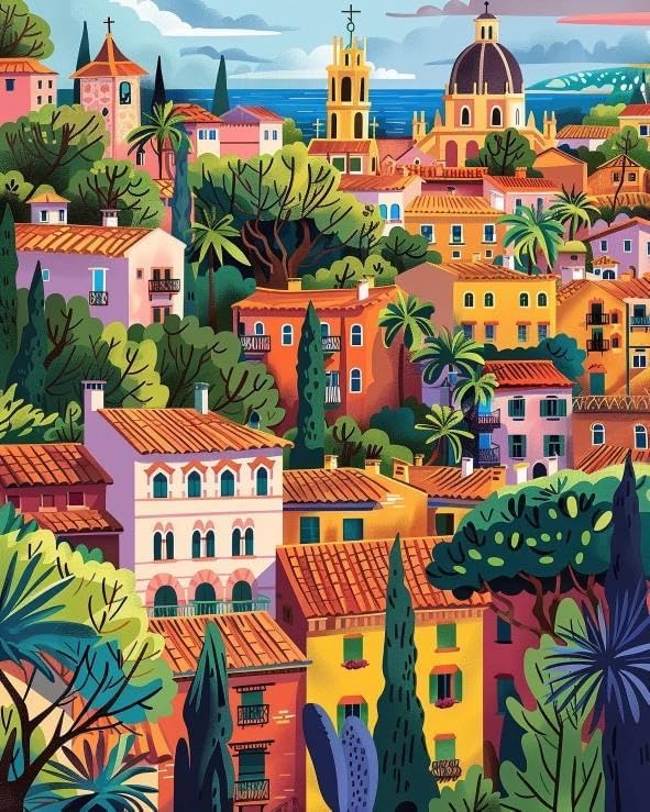 Possoco Paint by Numbers Kit for Adults Beginner, Europe Landscape Easy Adult Paint by Number Kits on Canvas, DIY Acrylic Watercolor Oil Paint by Number for Adults Teens for Home Decor 16x20 Inch by Unknown