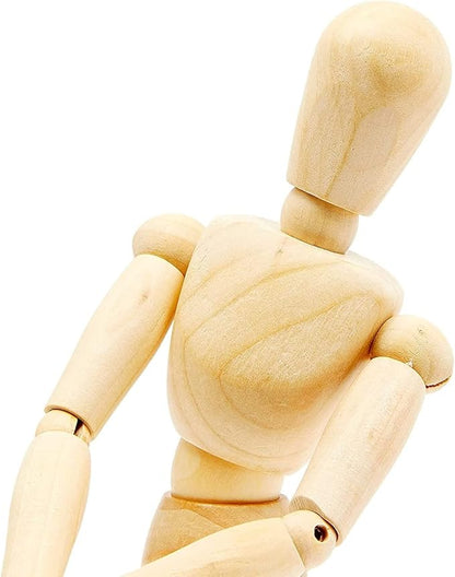 Bright Creations Drawing Mannequin - Wooden Mannequin for Drawing & Figure Reference - 12-Inch, Wooden, 2-Pack
