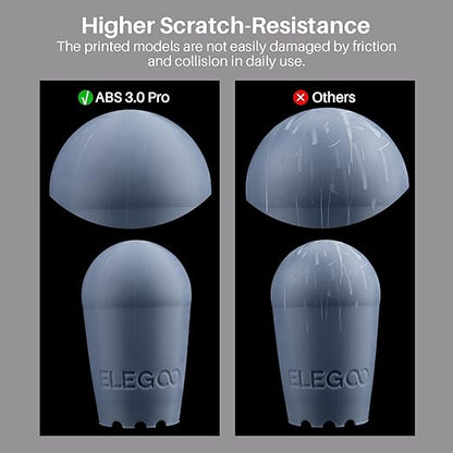 ELEGOO ABS-Like Resin 3.0 Pro, Higher Scratch-Resistance 3D Printing Photopolymer Resin, 405nm UV Resin for MSLA/DLP/LCD Printers Fast Curing High Precision Non-Brittle, Yellow 2000g