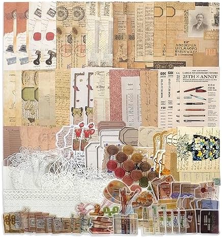 260 PCS Vintage Scrapbooking Supplies Kit for Beginners (Academy) by Teniinet