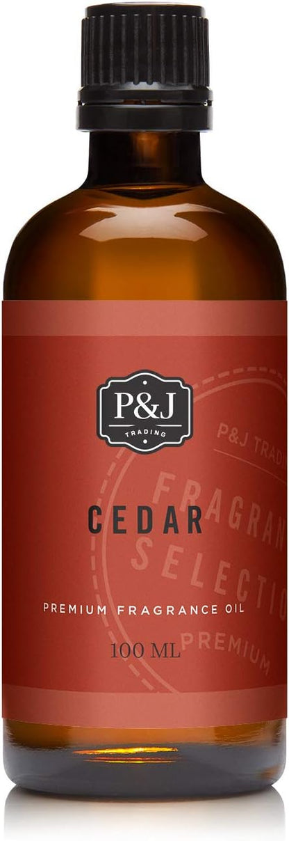 P&J Trading Fragrance Oil | Cedar Oil 100ml - Candle Scents for Candle Making, Freshie Scents, Soap Making Supplies, Diffuser Oil Scents
