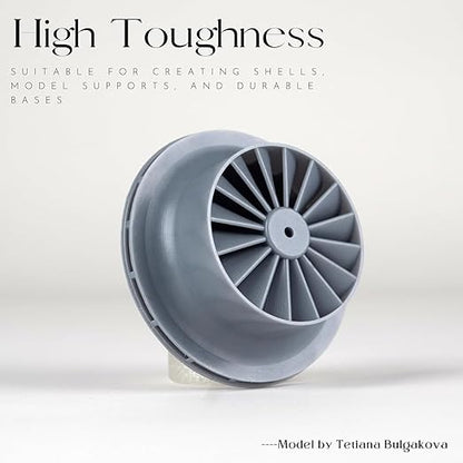 Siraya Tech Blu Tough 3D Printer Resin with High Strength and Precision - Easy to Print Strong and High Resolution, Versatile and User-Friendly for LCD/DLP 3D Printer (Easy Grey, 2kg)