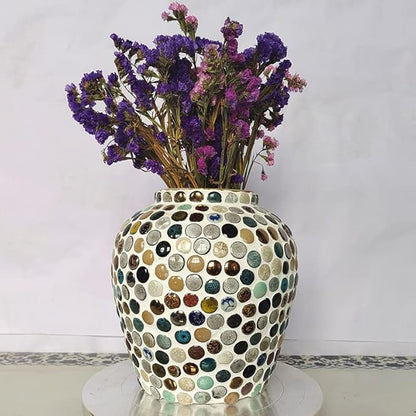 500g/1.1lb Random Color Irregular Ceramics Mosaic Tiles,DIY Making Creative Ceramic Mosaic Tiles for DIY Craft Plates Flowerpots Vases Cups Mosaic Making Supplies (Round 1)