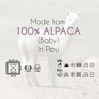 Worsted Set (6 x 1.75 oz) Super Soft Baby Alpaca Knitting Yarn Brown 656 Yards