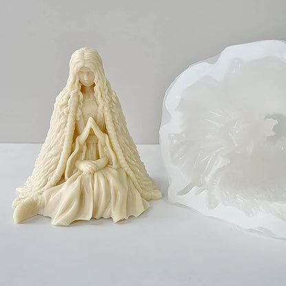 Grainrain Candle Mold Witch Halloween Silicone Soap Making Mould DIY Wax Epoxy Resin Mould (H-0866)