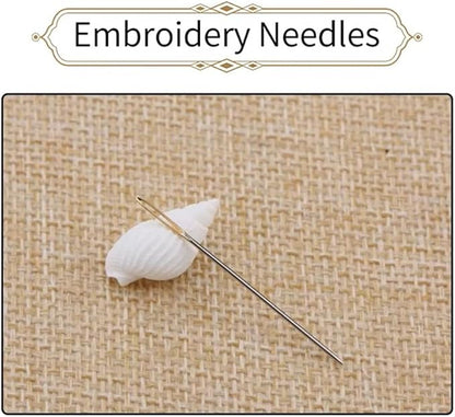 Threadhaven Cross-Stitch Kit 14CT Aida Counted Embroidery Complete Set with Fabric, Threads, Needles & Chart-Premium Beautiful Girls Design for Adults & Beginners- Lovers 13.4''×16.9''