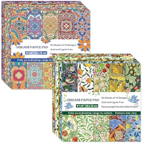 Origami Paper 6x6" Double Sided 100Sheets 20Colors Origami Kit,Craft Paper by Mifuner