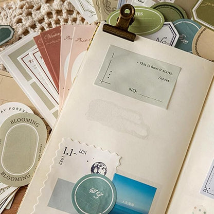 SIBLYMONA 200Pcs Vintage Memo Material Pack Memo Collection Series for Scrapbooking, Junk Journal Supplies DIY Art Crafts Bullet Journal Diary Album Planne (Multicolor)