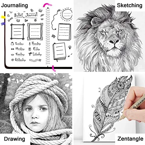 Muchcute Micro Fineliner Drawing Art Pens,12 Black Art Supplies Adult Craft - Image 6