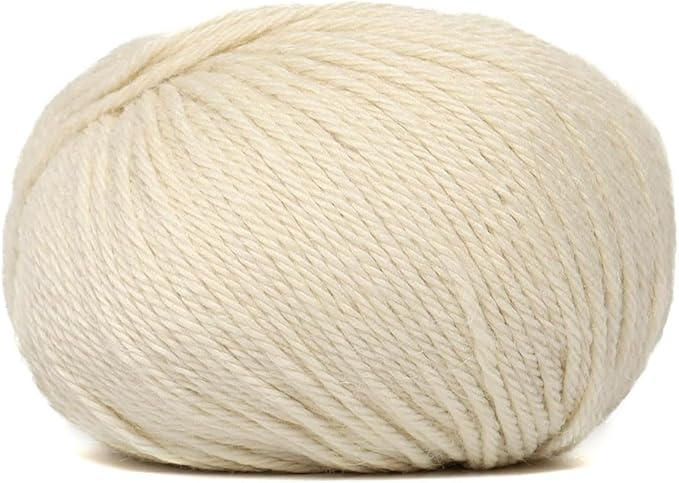 100% Baby Alpaca Yarn Wool Set of 6 Skeins (300 Grams) DK Weight - Made in Peru - Heavenly Soft and Perfect for Knitting and Crocheting (Ivory, DK - 6 Skeins)