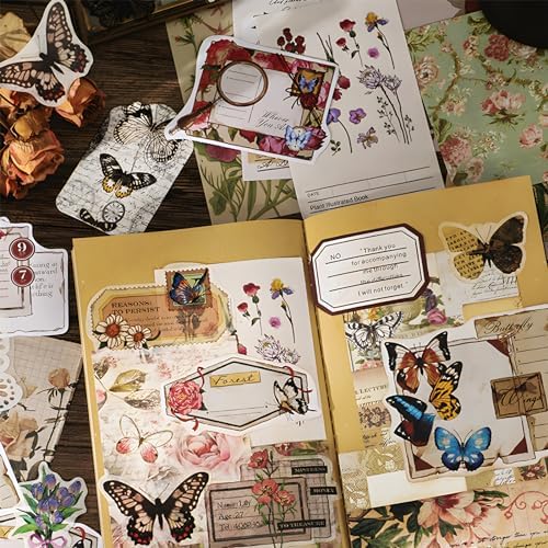Teniinet 260 PCS Vintage Scrapbooking Supplies Kit for Beginners (Flowers) - Image 3