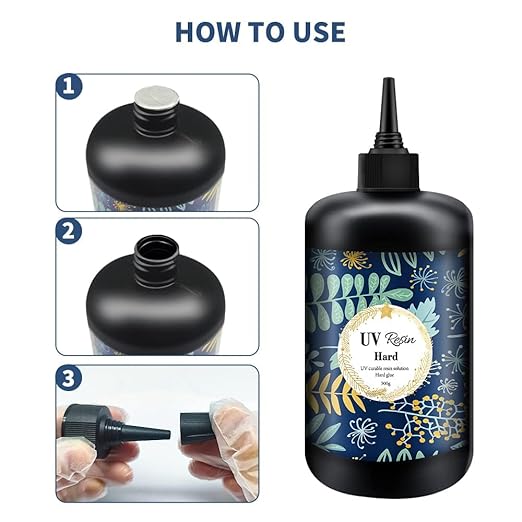 OSBANG Crystal Clear Hard UV Resin Upgraded Formula Ultraviolet Fast Curing for Jewelry Making Craft Decoration, Hard Transparent Glue Solar Cure Sunlight Activated Resin (500g)