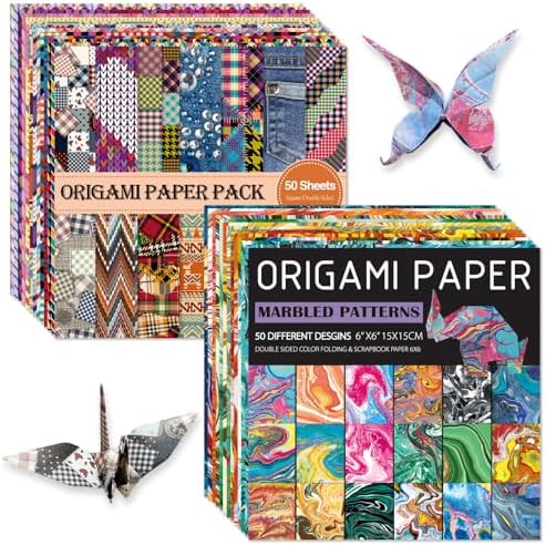 6x6" Origami Paper,100Sheets Double Sided Colored Paper,Square Craft Paper by Mifuner
