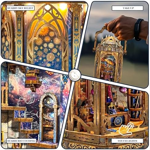 3D Wooden Puzzle for Adult DIY Dollhouse Kit Model Lantern Set - Image 3