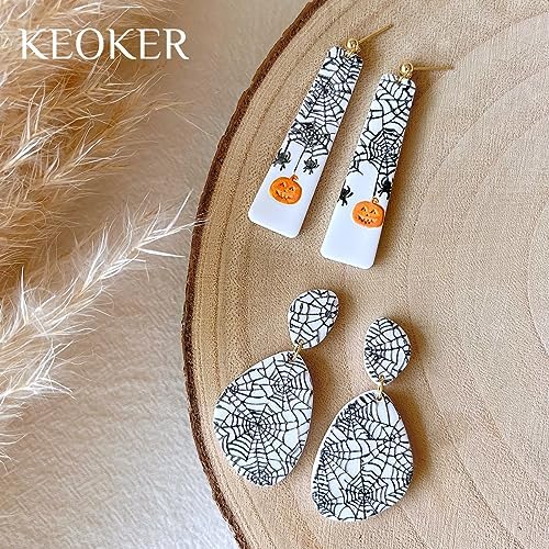 Keoker Polymer Clay Texture Sheet Halloween, Halloween Clay Texture Mat for Making Earrings Jewerly - Image 4
