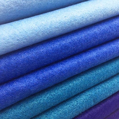 4pcs Thick 1.4mm Soft Felt Fabric Sheet Assorted Color Felt Pack DIY Craft Sewing Squares Nonwoven Patchwork (92x90cm Blue) - Image 3