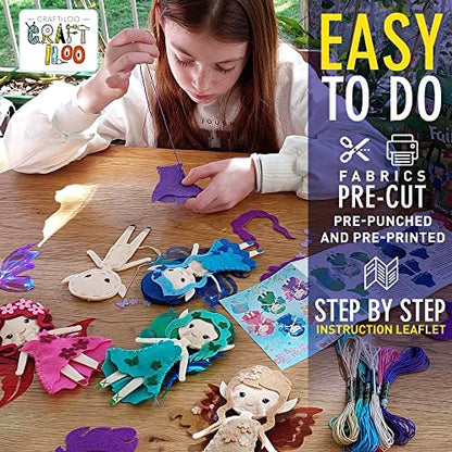 Fairy Elves Sewing Kit for Kids Ages 7-12 - Rainbow Garden Felt Craft - Image 6