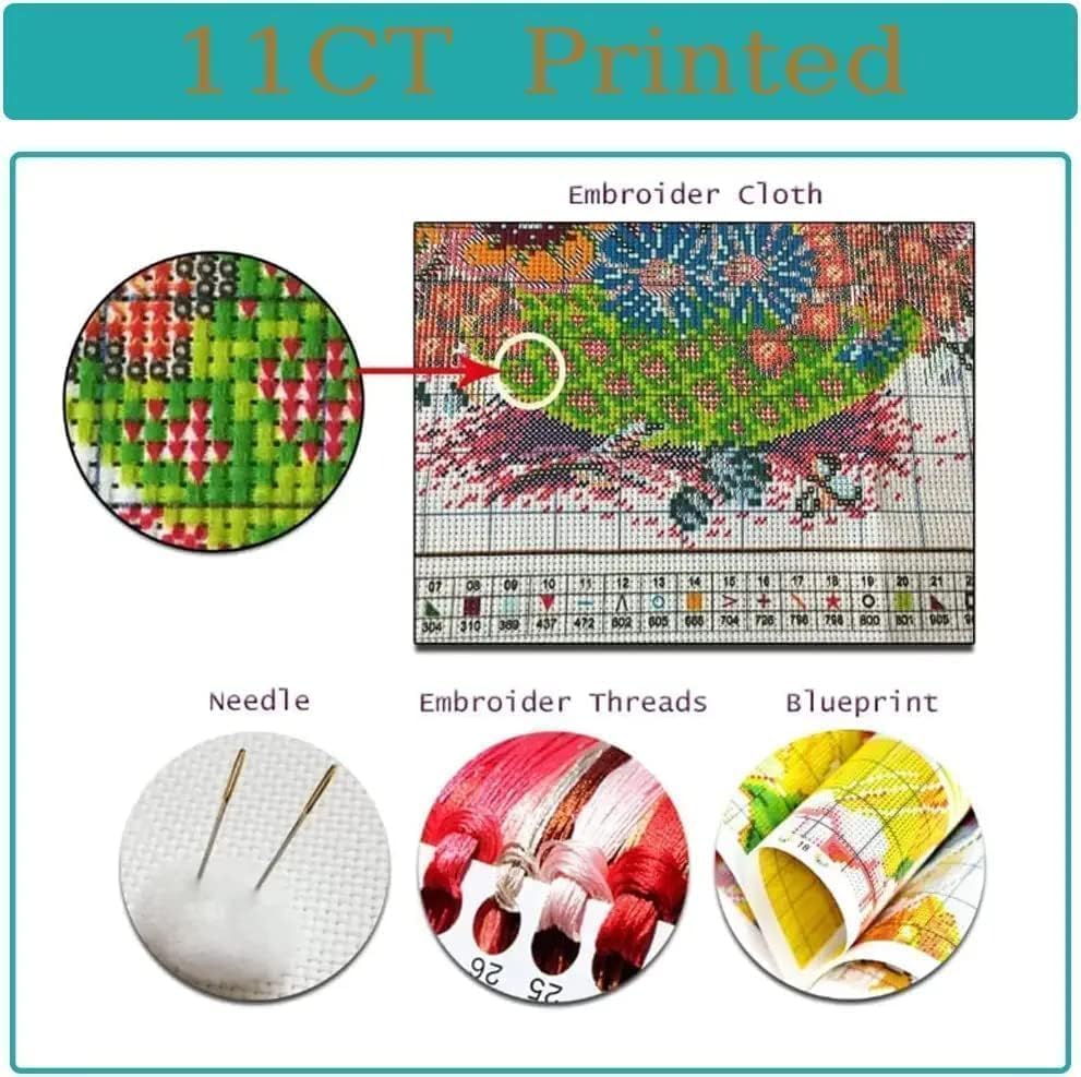 Halloween Ghost Cross Stitch Kits for Beginners Adults - Counted Cross Stitch Kits Needlepoint Cross-Stitch Patterns Dimensions Needlecrafts Embroidery Kits Arts and Crafts - Image 7