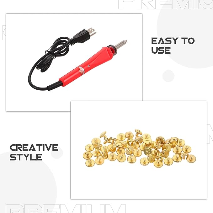 Generic 1 Set Wood Burning Soldering Iron Set, Wood Burning Kits with with Letters and Numbers, Portable Soldering Pen, Beginner Craft Supplies