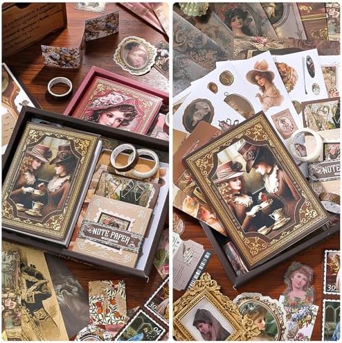 Scrapbook Supplies Kit, Vintage Junk journaling Supplies, Scrapbooking Kit - Image 2