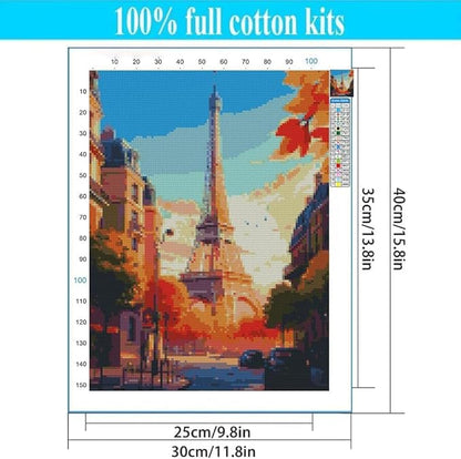 4 Pack City Landscape Cross Stitch Kits for Adults - Embroidery Kits for Beginners Adults, Dimensions Counted Cross Stitch Kits for Arts Craft Kits12x16 inch ﻿