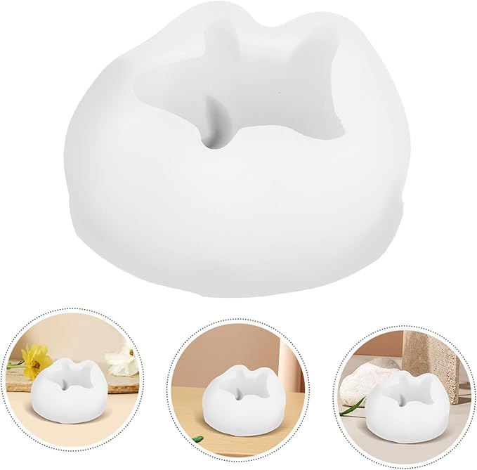 TEHAUX 6pcs Pig Silicone Molds for Candle Making Accessories Heat-Resistant Epoxy Resin Casting Mold for Wax Melts Tealight Candles Modeling Clay Crafts Precise Animal Shape DIY Craft