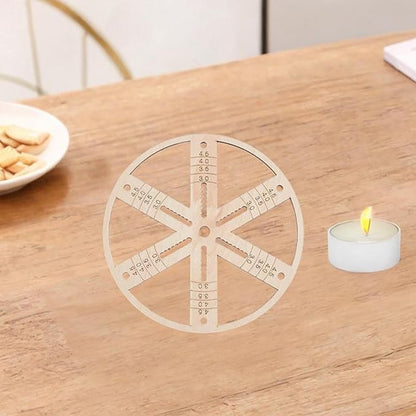Wick Centering Tool Cotton Wick Holder Candle Making Round Hand Tool Reusable Accessories Wooden Wick Stabilizer Holder, Diameter 5.91 inch