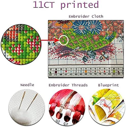 Redxing Stamped Cross Stitch Kits Embroidery kit for Beginners Adults Full Range of Embroidery Patterns Starter Kits DIY Printed Cross Stitch Kits Needlepoint Kits 11CT-Jesus at Sea 18x18 inchs - Image 3
