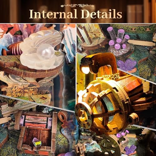 ZibbleZork Book Nook Kit, DIY Miniatures Deep-sea Exploration Craft Kits for Adults, 3D Wooden Puzzle Bookshelf Decor, Bookish Gifts for Women Teens and Book Lovers (Discover Atlanta) - Image 4