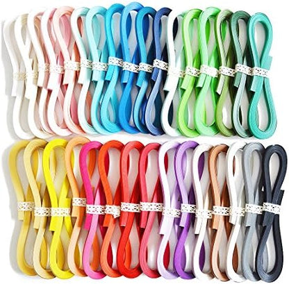 JUYA Quilling Strips Set 1280 Strips 32 Colors TANT Paper 5mm/0.20in by JUYACrafts