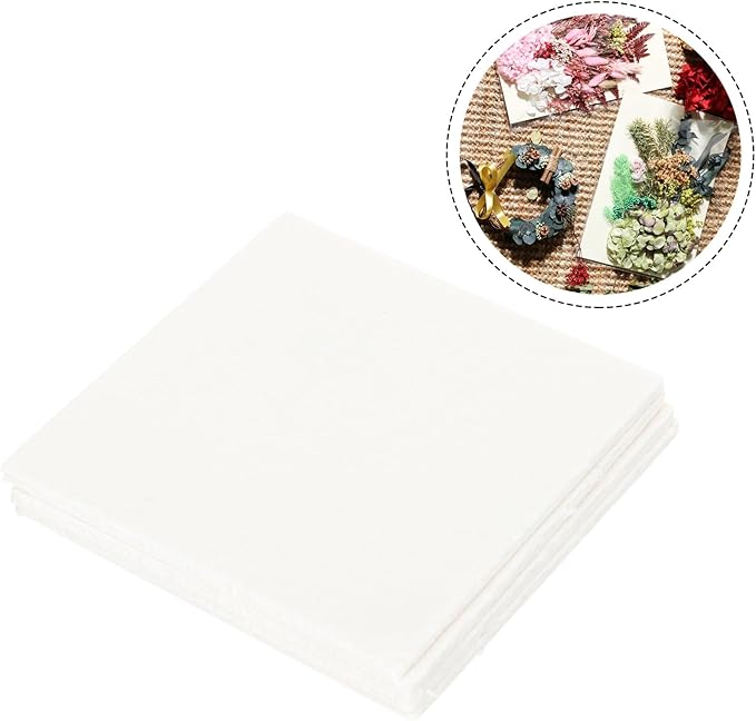 VANZACK 4Pcs Absorbent Flower Press Boards Reusable Drying Paperboard for Household Plant Specimen Making and Dried Flower Crafting Suitable for Adults