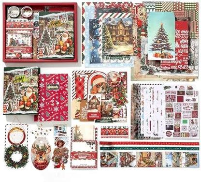 Koqye Christmas Scrapbook Kit, 157‑Piece DIY Holiday Craft Supplies by Koqye