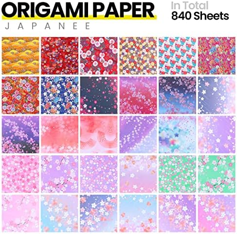 Lincia Origami Paper Kit 20 Colors 6 x 6 Inch for Adults Kids, 840 Sheets - Image 5