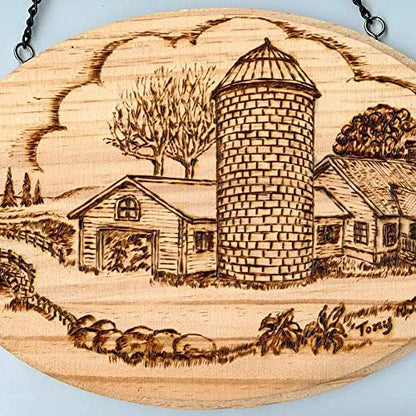 Wood Burning Tool, 50W Wood Burning Kit, Pyrography Pen Set 20Pcs Pyrography Nib Portable Pyrography Machine Dual Pen Wood Pyrography Crafts Kit (Pointer Display) - Image 7