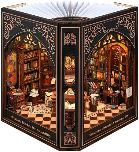 VORATHIS Book Nook Kit with LED | DIY Miniature House for Adults by Unknown