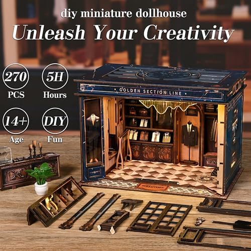 ISSEVE Book Nook Kit, Miniature Dollhouse Booknook Kit Bookshelf Decoration - Image 5