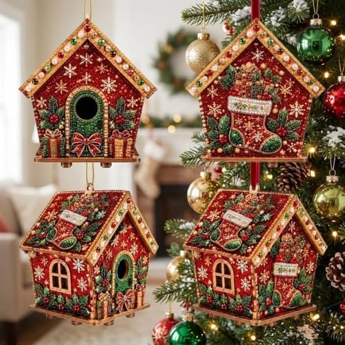 Christmas Diamond Pearl Painting Suncatcher Kit Christmas Ornaments 2026 (Style-A) by Unknown