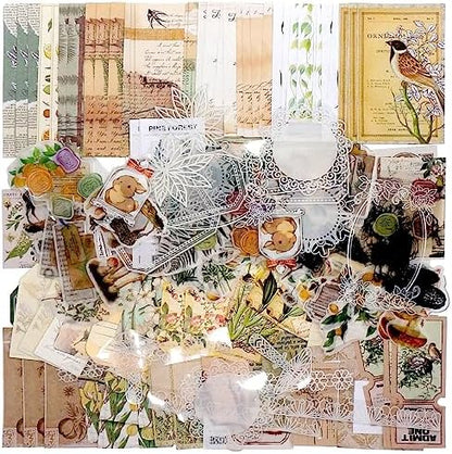Teniinet 260 PCS Vintage Scrapbooking Supplies Kit for Beginners (Natural) by Teniinet