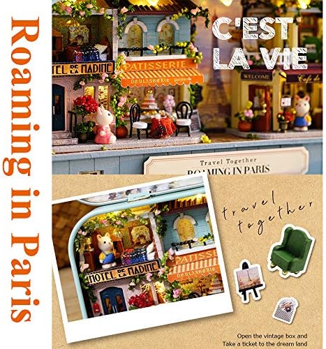 Spilay Dollhouse Miniature with Furniture,DIY Dollhouse Kit Mini Iron Box Theater,1:24 Scale Creative Room Best Birthday Gift for Adult Lover Girl Friend Birthday Gift (Q12) - Image 5