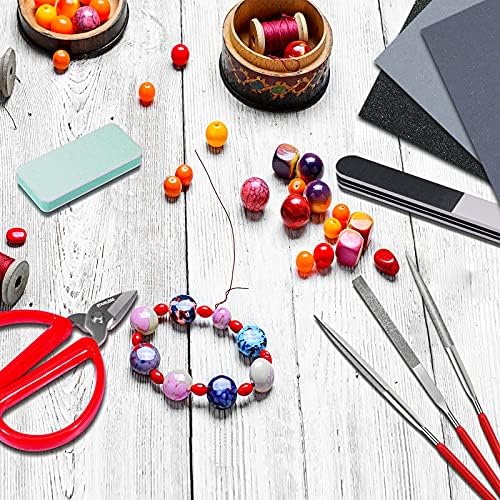 Sakolla 24 Pcs Resin Casting Tools Set - Include Sand Papers, Polishing Blocks, Polishing Cloth, Round File, Semicircular File, Flat File and Scissors for Polishing Epoxy Resin Jewelry Making Supplies - Image 6