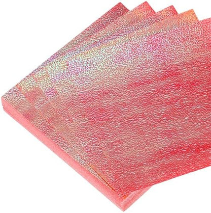 MECCANIXITY 100 Sheet Glitter Origami Paper 4x4 Inch Shiny Sparkly Square Folding Sheet 10x10cm Iridescent Paper for DIY Art, Craft Decor, Red by MECCANIXITY