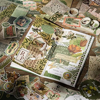 JOYCHOIC Vintage Junk Journal Supplies Aesthetic Journaling Kit, Scrapbook Papers Stickers Large Collection for Bullet Scrapbooking Materials, Planner DIY Arts Craft Collage, Adults - Image 2
