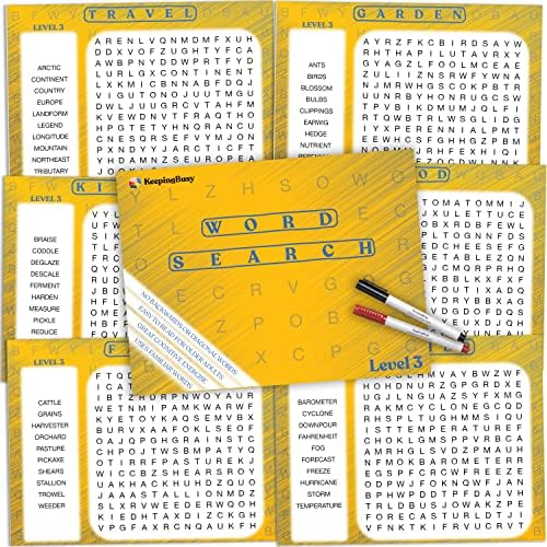 Keeping Busy Word Search 3 Dementia Activities for Seniors | Alzheimer Products for Elderly Patients | Fun Memory Game Toy & Cognitive Brain Puzzle for Senior Citizens w/Memory Loss or Alzheimers by KeepingBusy
