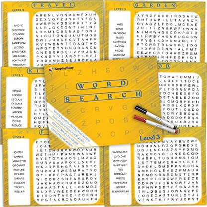 Keeping Busy Word Search 3 Dementia Activities for Seniors | Alzheimer Products for Elderly Patients | Fun Memory Game Toy & Cognitive Brain Puzzle for Senior Citizens w/Memory Loss or Alzheimers by KeepingBusy