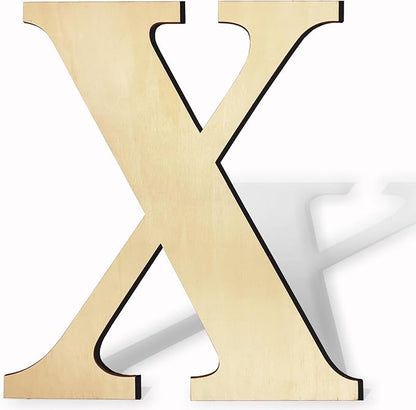 17 Inch Unfinished Wooden Letters, Blank Wood Letters Sign for Home Wall Decor, Large Unpainted Wood Letter for Crafts,Birthday,Wedding Party Decoration,Large Wooden Alphabet Letter X