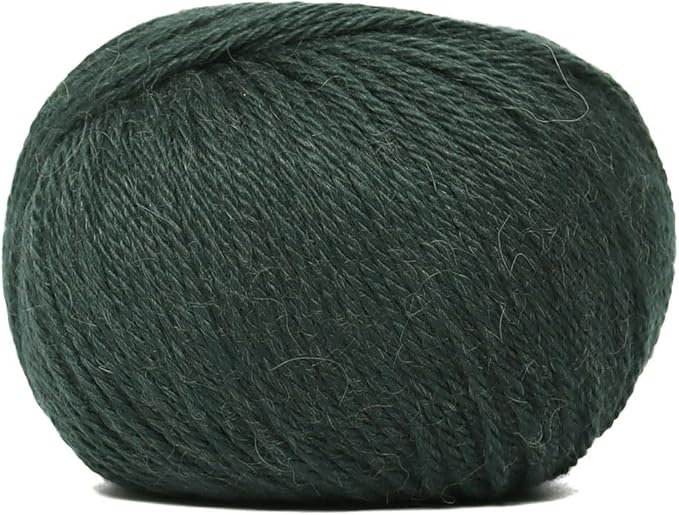 100% Baby Alpaca Yarn Wool Set of 3 Skeins (150 Grams) DK Weight - Made in Peru - Heavenly Soft and Perfect for Knitting and Crocheting (Forest Green, DK)